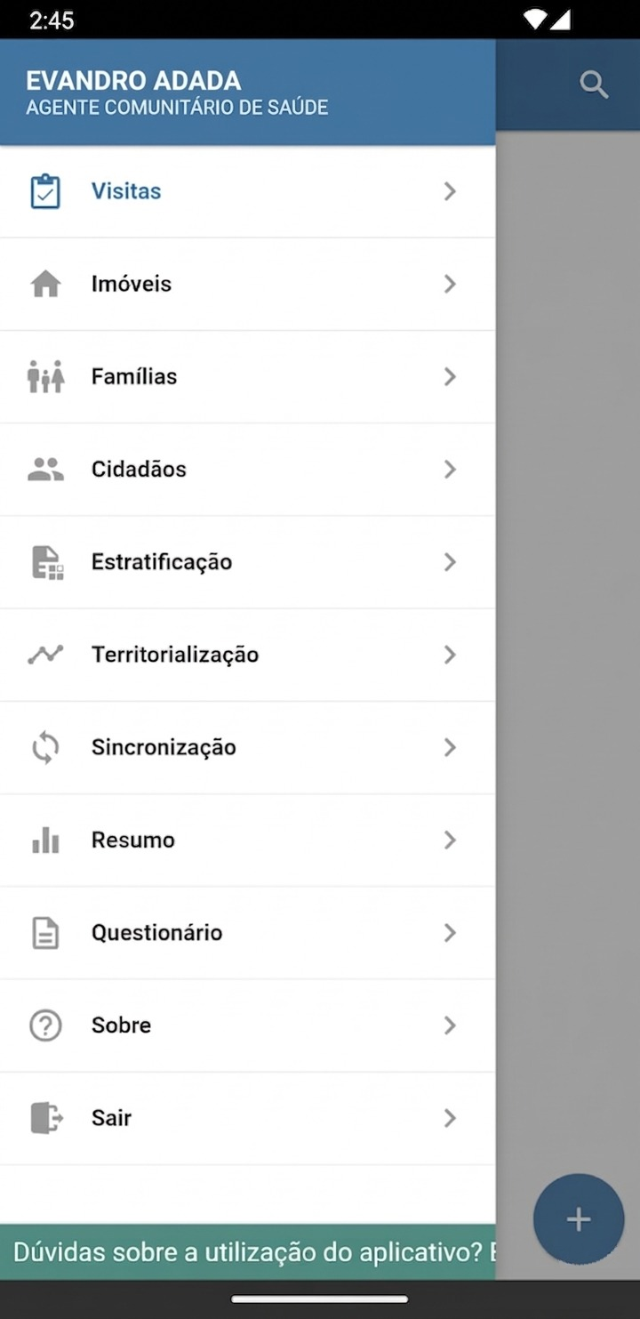 MV ACS Mobile App Screen