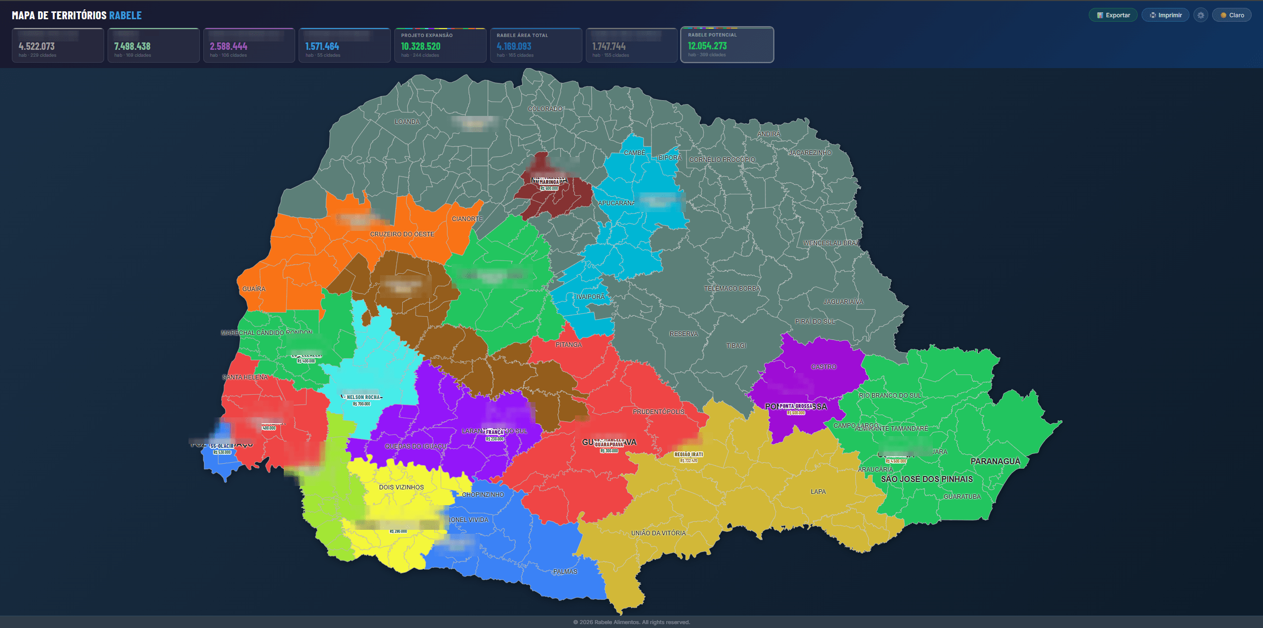 Mapa de Territórios Rabele Screen